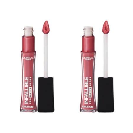 L'Or al Paris Infallible Lip Pro Matte Gloss, Nude Allure, 2 Count