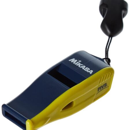Mikasa Professional Whistle with Lanyard, Small, Navy/Yellow - Image 2
