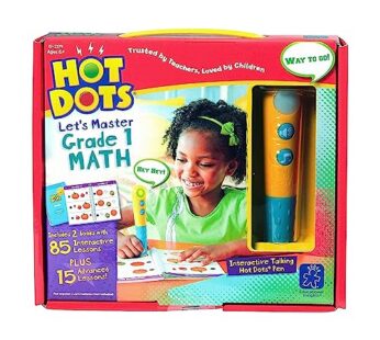 Educational Insights Hot Dots Let’s Master 1st Grade Math Set, Math Workbooks, 2 Books wit