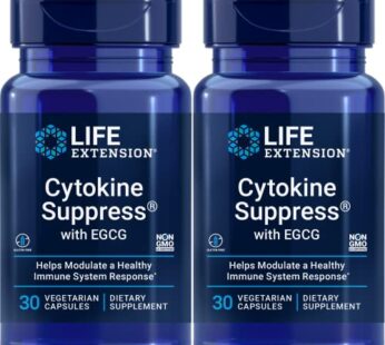 Life Extension Cytokine Suppress with EGCG, 30 Count (Pack of 2)