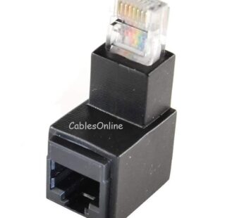 CablesOnline Cat5e/Cat6 RJ45 Ethernet Male/Female Right Angle Adapter. RJ45/ 8P8C Female t