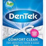 DenTek Comfort Clean Floss Picks for Sensitive Teeth, Soft and Silky Ribbon, 90 count Each