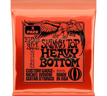 Ernie Ball Skinny Top Heavy Bottom Slinky Nickel Wound Electric Guitar Strings 3 Pack – 10