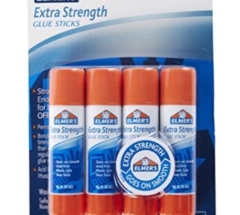 Elmer’s Extra Strength Glue Sticks, Washable, 8 Grams, 4 Count