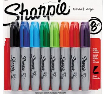 Sharpie 38250PP Permanent Marker 5.3mm Chisel Tip Assorted 8/Set (SAN38250PP)