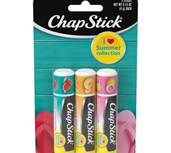 ChapStick I Love Summer Collection Pink Lemonade, Peaches and Cream, and Sweet Watermelon