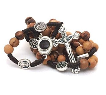 Olive Wood Rosary – Bethlehem Holy Soil, Christian Gift from Jerusalem