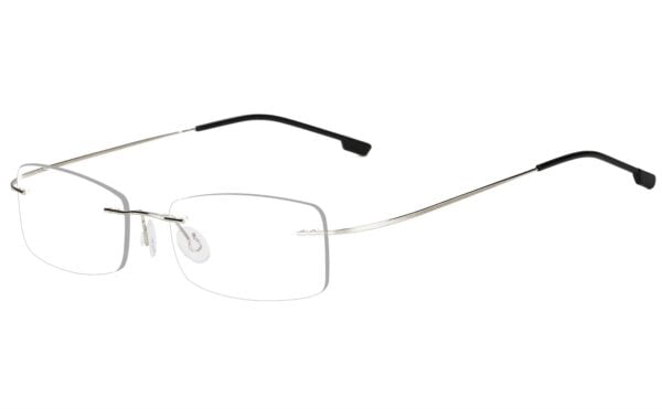Agstum Mens Womens Titanium Alloy Flexible Rimless Frame Optical Eyeglasses 51mm