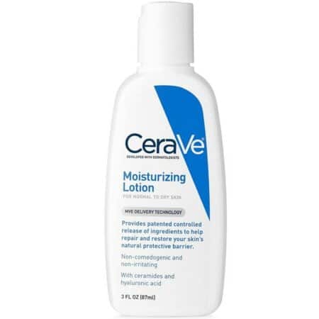 CeraVe Daily Moisturizing Lotion | 3 Ounce | Face & Body Lotion for Dry Skin with Hyaluron