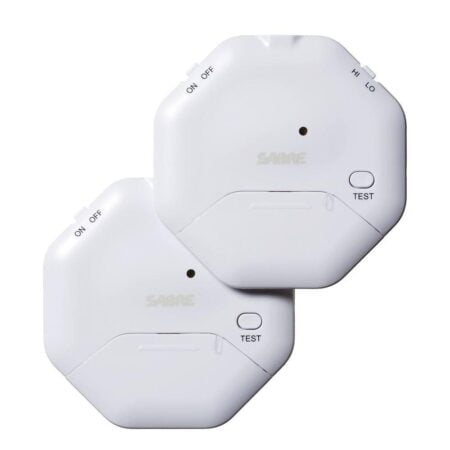 SABRE Wireless Window Glass Vibration Alarm With High and Low Sensitivity Settings, 115dB,