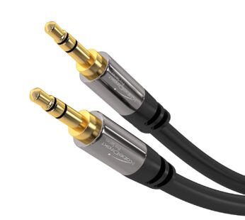 Aux Cord   3.5mm Audio Cable   3ft   Designed in Germany with Break-Proof Metal Plug (Head