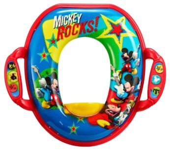 The First Years Disney Mickey Mouse Soft Potty Seat – Cushioned Toddler Toilet Seat Attach