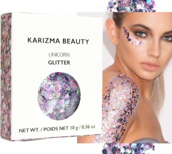 KARIZMA Unicorn Glitter. 10g Chunky Face Glitter, Hair Glitter, Eye Glitter and Body Glitt