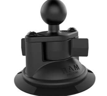 RAM Mounts Twist-Lock Suction Cup Base with Ball RAM-B-224-1U with B Size 1″ Ball for Vehi