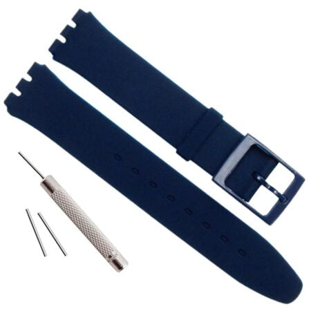GreenOlive Ultra-thin Replacement Waterproof Silicone Rubber Watch Strap Watch Band for Sw