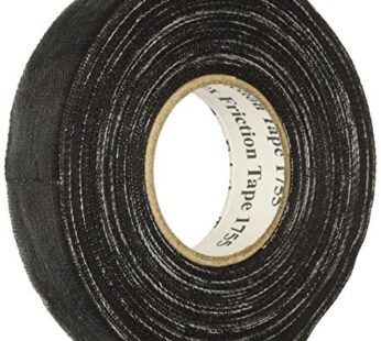 3M TEMFLEX COTTON FRICTION TAPE 1755, 3/4 IN X 60 FT, BLACK, 20 ROLLS/CASE