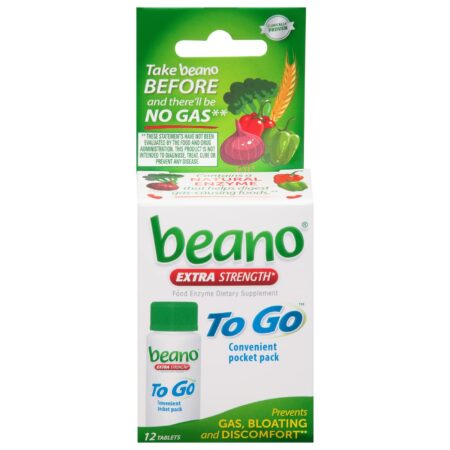 beano To Go Gas Prevention, Food Enzyme Dietary Supplement, Help Digest Gas-Causing Foods,