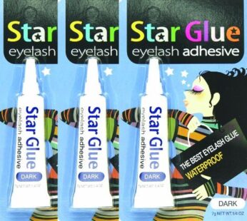 3packs of Star Eyelash Glue for Strip Lashes (Dark) 7g (1/4oz)