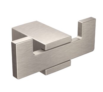 Moen Kyvos Brushed Nickel Double Modern Robe Hook, BP3703BN