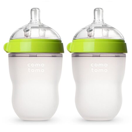 Comotomo Baby Bottle, Green, 8 oz (2 Count) - Image 2