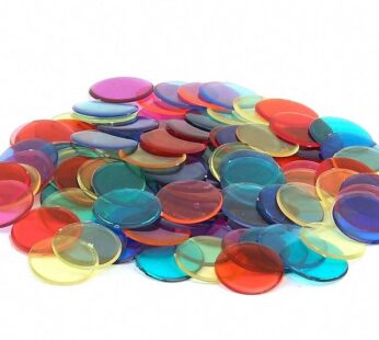 Hygloss Products, Inc 100-pk Chips-Plastic Color Bingo Supplies Discs for Counting, Game T