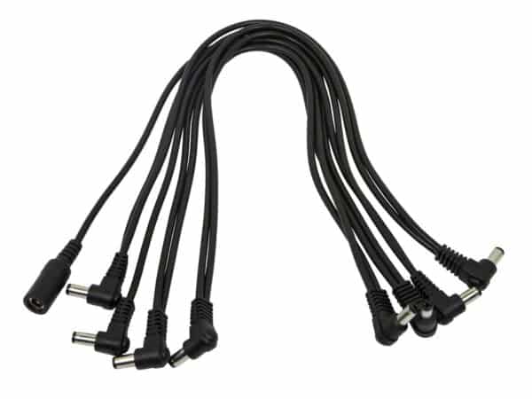 Monoprice 8-Head Multi-Plug Daisy-Chain Cable - 12-Inch, 2.1mm Pins for Guitar Pedal Power