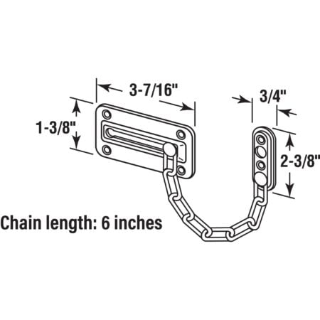 Defender Security U 10533 Antique Brass Chain Door Guard, single pack - Image 3