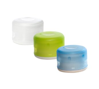 humangear GoTubb | Hard Container | Easy Open | Food-Safe Material, Clear/Green/Blue, Smal