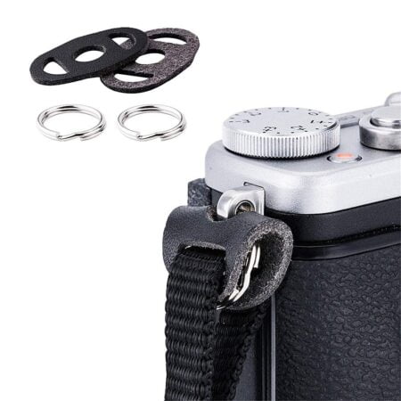 Camera Strap Eyelet Lug Split O Ring Adapter & Leather Cover for Sony ZV-E10 A6700 A6600 A