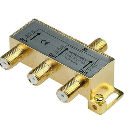 Monoprice Premium 3-Way Coax Cable Splitter - F-Type Screw, for Video VCR Cable TV Antenna - Image 2