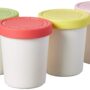 Tovolo Sweet Treat, 6 oz. Mini Tubs Set of 4, Tight-Fitting Silicone Lid, Easy Stacking Re