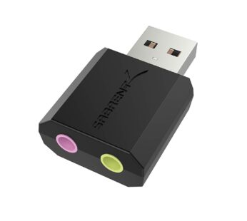 SABRENT USB External Stereo Sound Adapter for Windows and Mac. Plug and Play No Drivers Ne