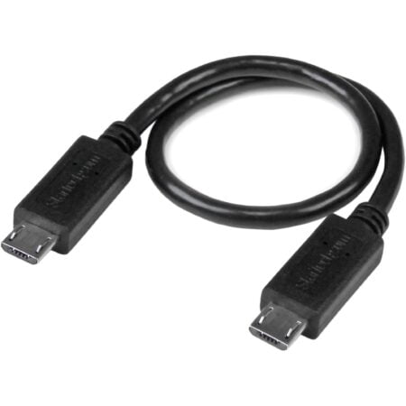 StarTech.com 8in Micro USB to Micro USB Cable - Male to Male - Micro USB OTG Cable for You - Image 2