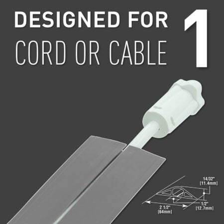C2G Wiremold Floor Cord Management Kit, Corduct, Cord Protector, Wire Organizer and Hider, - Image 3