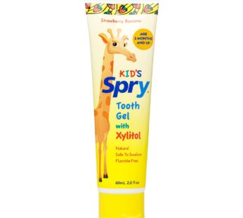 Spry Xylitol Baby Toothpaste, Natural Toddler Toothpaste, Fluoride Free Toothpaste for Kid