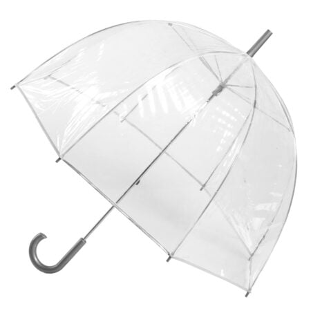 totes Women's Clear Bubble Umbrella ? Transparent Dome Coverage ? Large Windproof and Rain