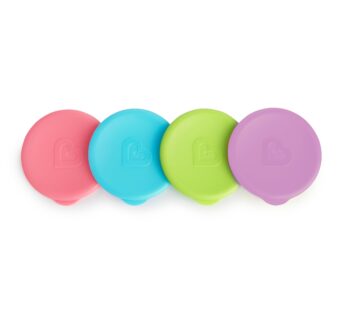 Munchkin  Miracle  360 Sippy Cup Lids, 4 Count, Pink/Blue/Green/Purple