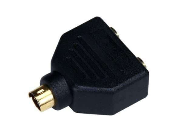 Monoprice Video Splitter - S-Video to 2 x S-Video (MDIN4M/MDIN4F X2) Splitter (101124)