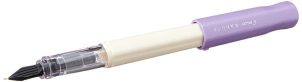 Pilot Kakuno Fine-Nib Fountain Pen, White Body Soft Violet Cap Body (FKA-1SR-SVF)