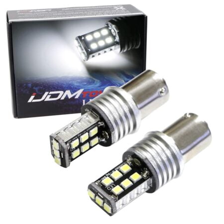 iJDMTOY White 1156 7506 7527 Replacements Compatible With Volkswagen MK6 Jetta D.R.L; Comp - Image 2