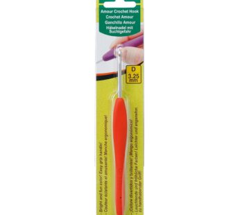 Clover 1042/D Orange Amour Crochet Hook, Size D, 3.25mm