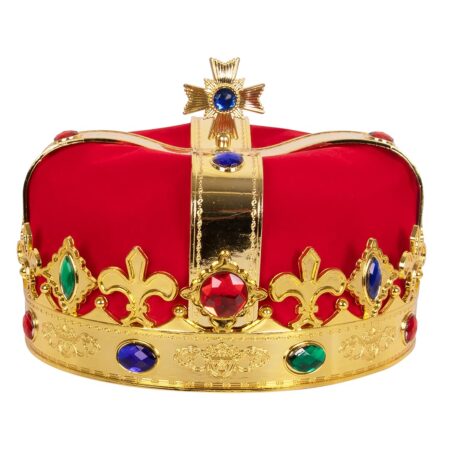 Kangaroo Royal King Gold Crown Perfect for Prom, Halloween, and King & Queen-themed Partie
