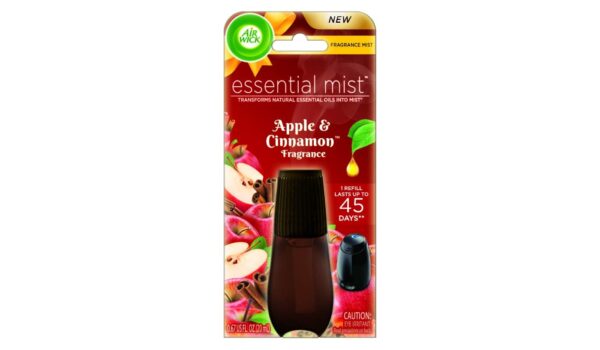 Air Wick Essential Mist Refill, 1 ct, Apple Cinnamon, Essential Oils Diffuser, Air Freshen