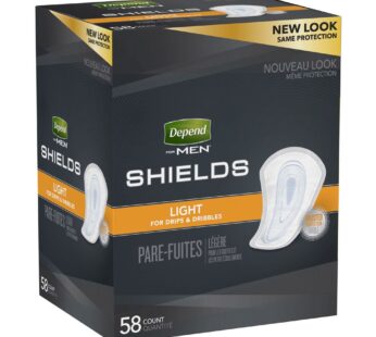 Depend Shields for Men, Case/174, 58 Count (Pack of 3)