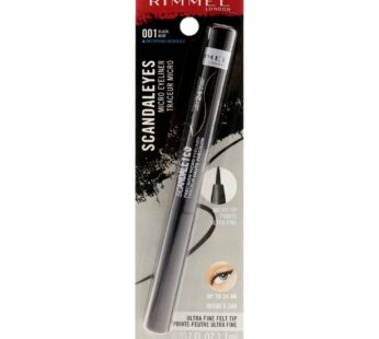 Rimmel London Scandaleyes Micro Eyeliner, Waterproof, Long-Wearing, Smudge-Proof, 001, Bla