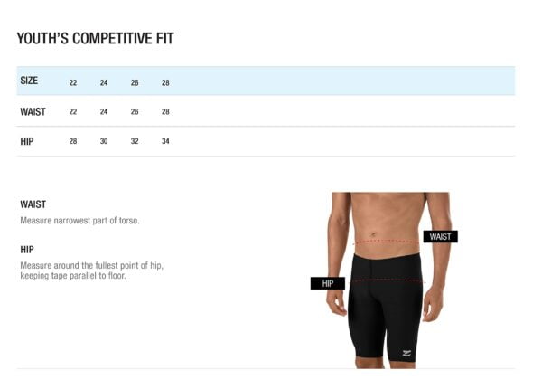 Speedo Boys Jammer Endurance+ Solid Usa Youth Swimsuit Separates, Speedo Black, 26 US - Image 2