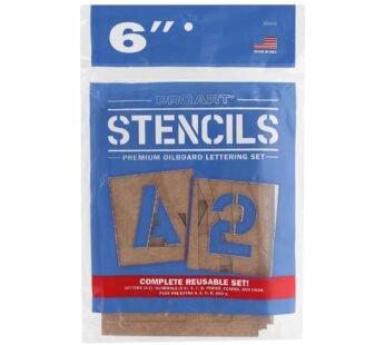 PRO ART Oiled Stencil Board Lettering, 6-inch Set, Natural