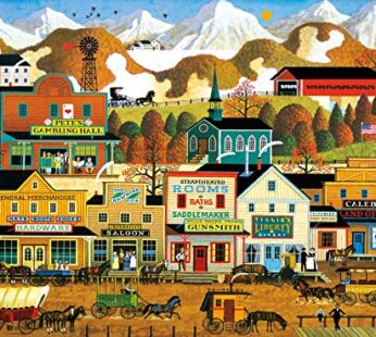 Buffalo Games – Charles Wysocki – Pete’s Gambling Hall – 1000 Piece Jigsaw Puzzle , Brown