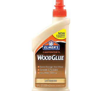 Elmer’s E7010 Carpenter’s Wood Glue, Interior, 8 Ounces , Tan