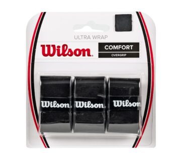 WILSON Sporting Goods Ultra Wrap Tennis Overgrip (3-Pack), Black (WRZ403000)